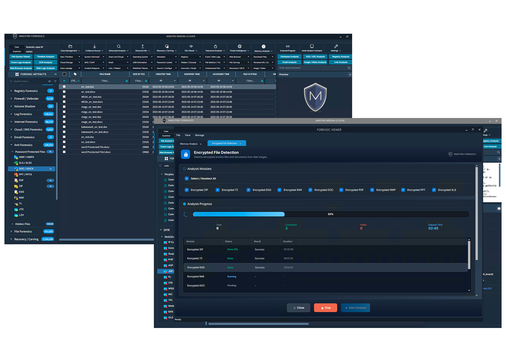 Password-Protected File Detection / Analysis Support